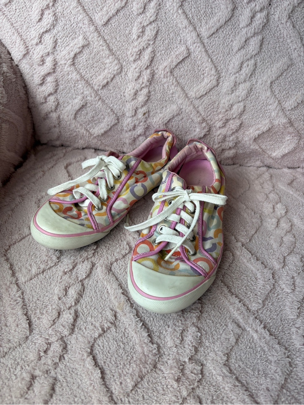 Coach Colorful Patterned Low-Top Sneakers - Pink Accents